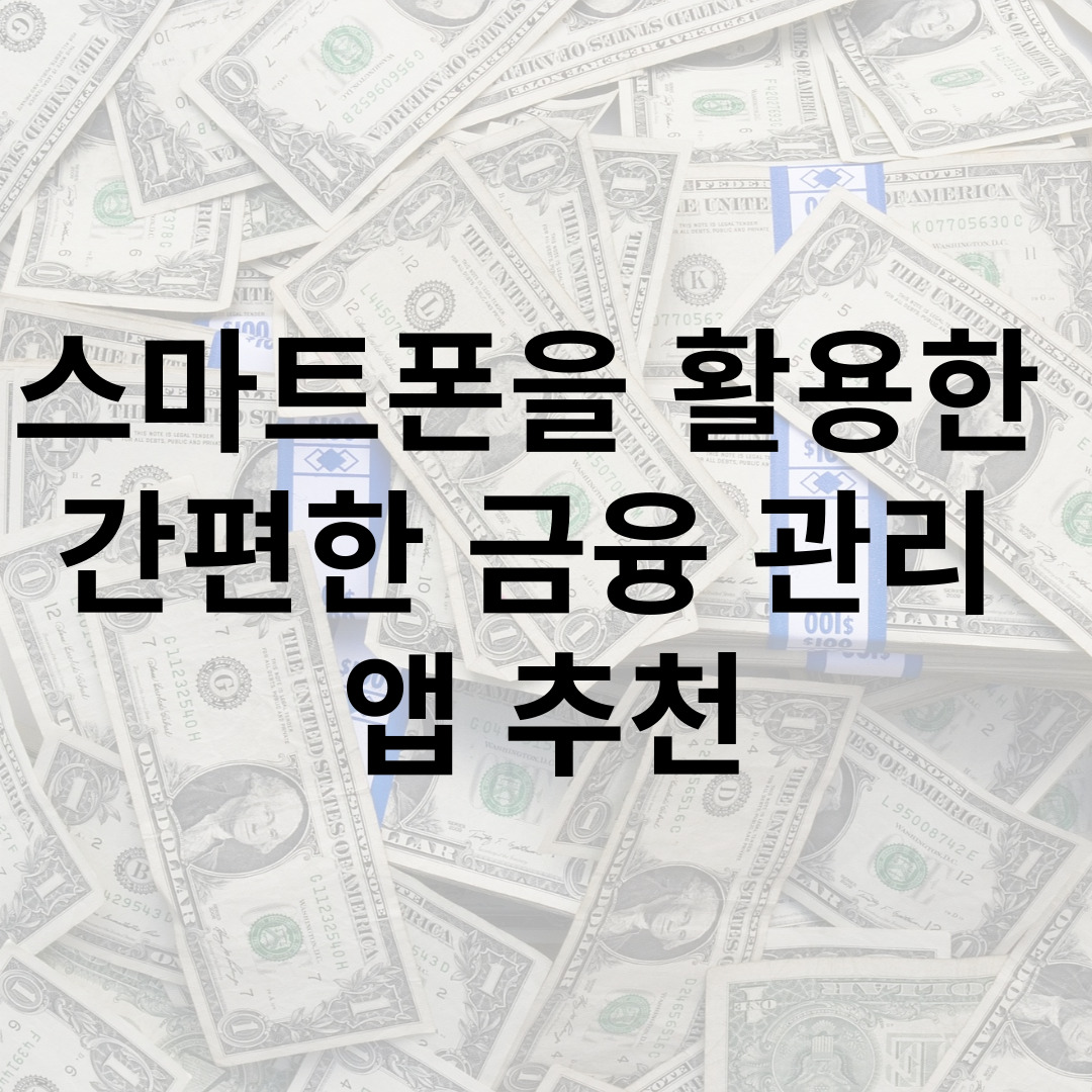 금융 관리  앱