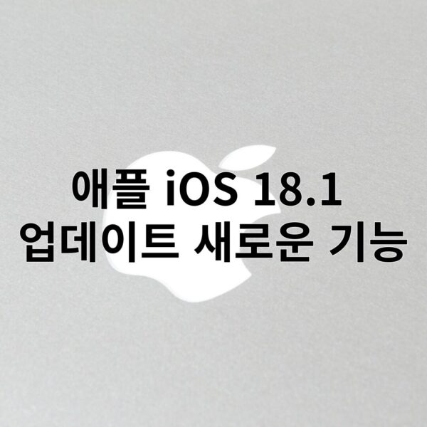 애플 iOS 18.1